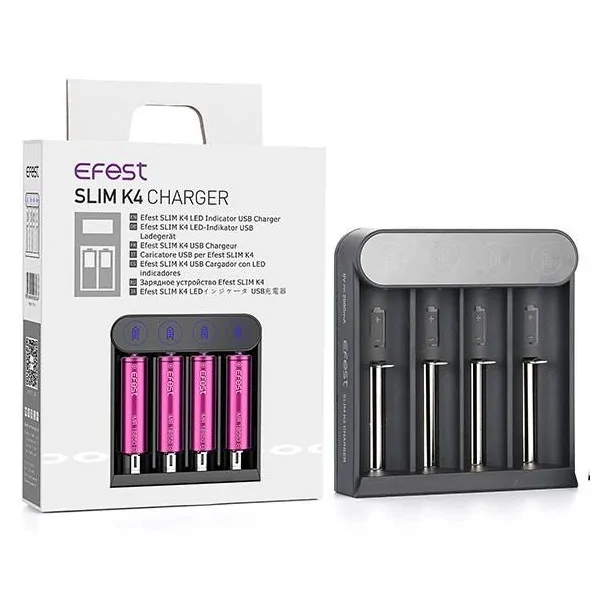 Battery charger Slim K4 with USB Type-C - Efest