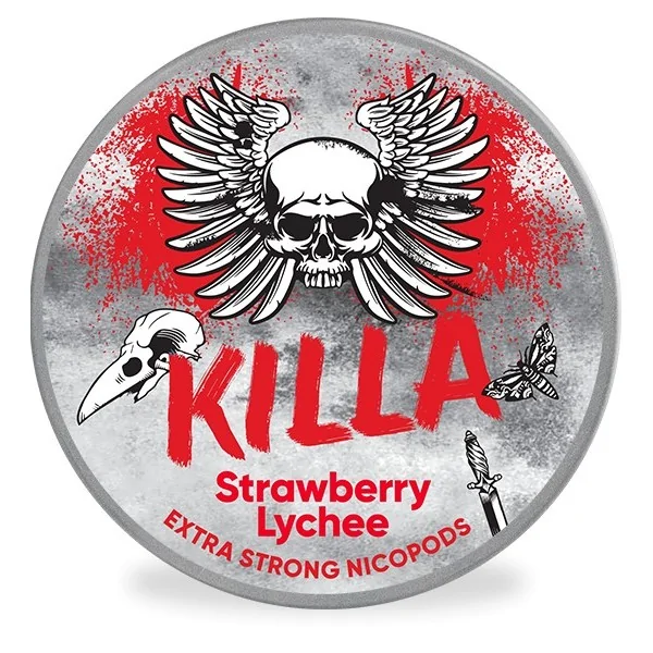 Killa Strawberry Lychee Nicotine Pouches - Strawberry and Lychee