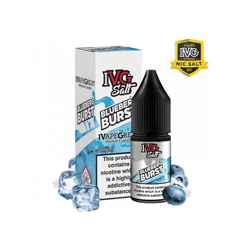 Ivg Salts Blueberg Burst 10mg 10ml 50/50 NicSalt e-liquid