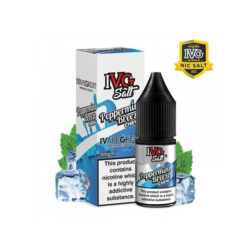 Ivg Salts Peppermint Breeze 10mg 10ml 50/50 NicSalt e-liquid