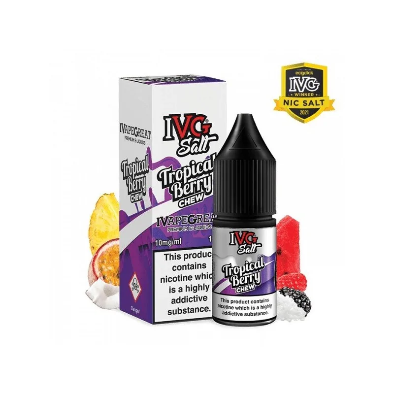 Ivg Salts Tropical Berry 10mg 10ml 50/50 NicSalt e-liquid