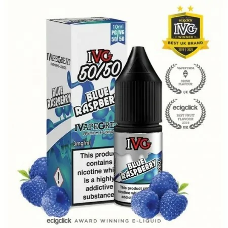 IVG Blue Raspberry 50:50 10ml 3mg e-liquid