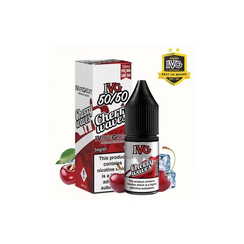 IVG Cherry Waves 50:50 10ml 3mg e-liquid