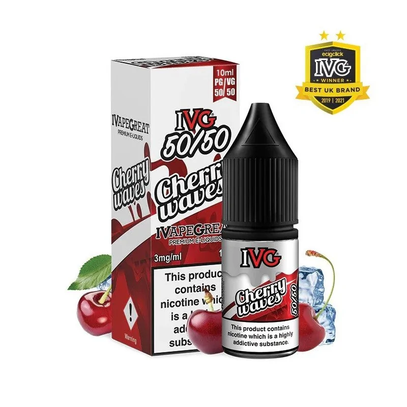 IVG 50/50 Cherry Waves 12mg 10ml e-liquid