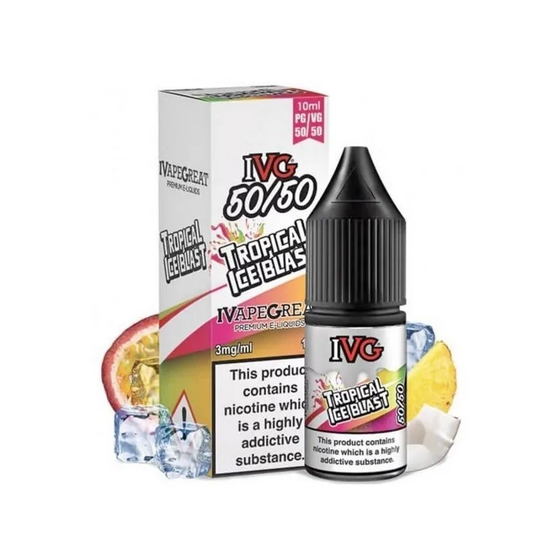 IVG Tropical Ice Blast 50:50 10ml 18mg e-liquid