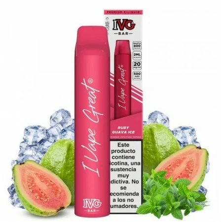 IVG Bar + Ruby Guava Ice 20mg 600 puffs Disposable Vape