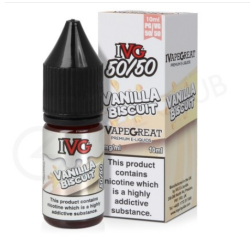 Ivg Vanilla Biscuit 12mg 10ml 50/50 e-liquid