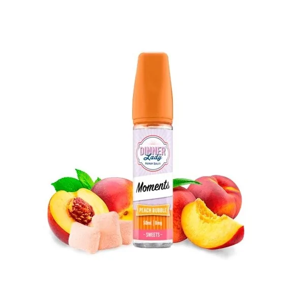 Dinner Lady Moments Peach Bubble 50ml 0 mg e-liquid