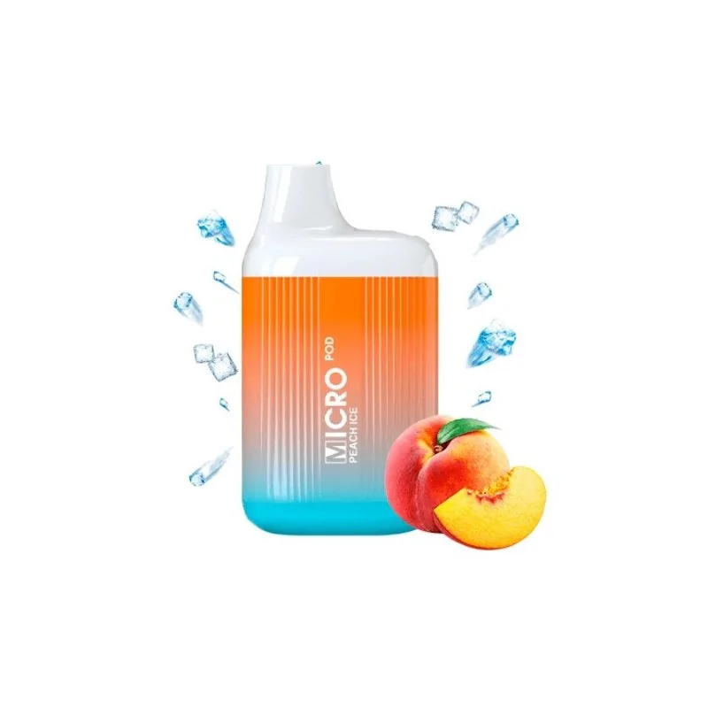 Micro Pod Disposable Vape Peach Ice 20mg 600 Puff Mesh Coil