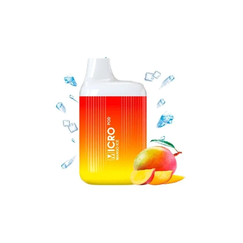 Micro Pod Disposable Vape Mango Ice 20mg 600 Puff Mesh Coil