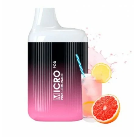 Micro Pod Disposable Vape Pink Lemonade 20mg 600 Puff Mesh Coil