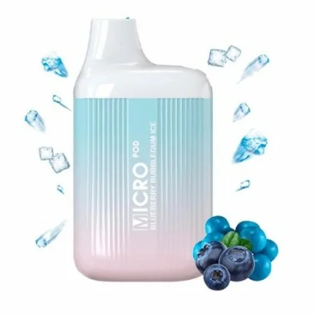 Micro Pod Disposable Vape Blueberry Bubblegum Ice 20mg 600 Puff Mesh Coil