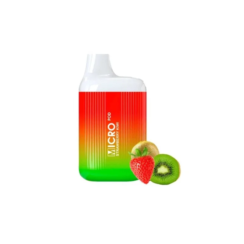 Micro Pod Disposable Vape Strawberry Kiwi 20mg 600 Puff Mesh Coil