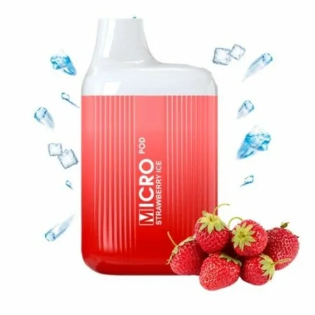 Micro Pod Disposable Vape Strawberry Ice 20mg 600 Puff Mesh Coil