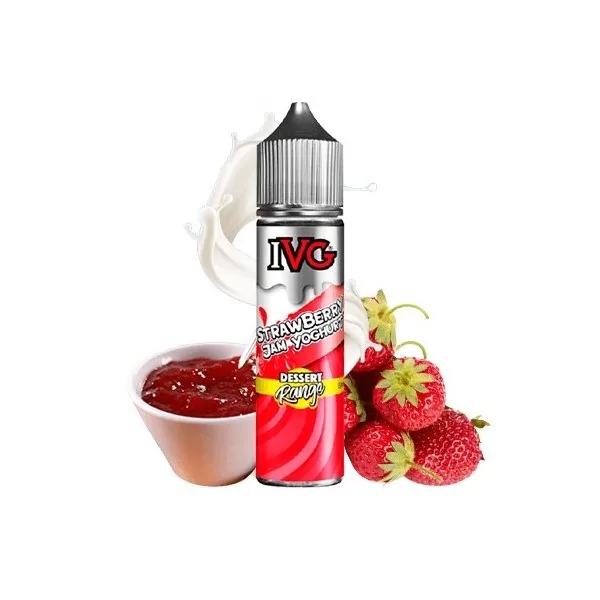 IVG Dessert Strawberry Jam Yoghurt 50ml 0 mg e-liquid shortfill