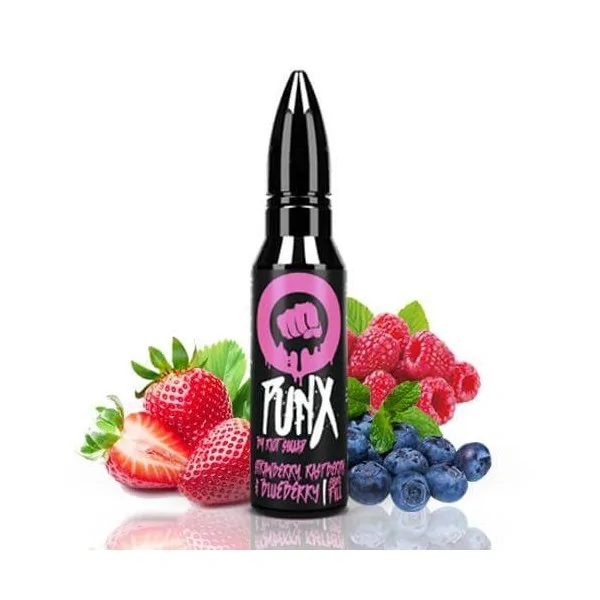 Riot Squad Punx Strawberry Raspberry & Blueberry 50ml 0 mg e-liquid