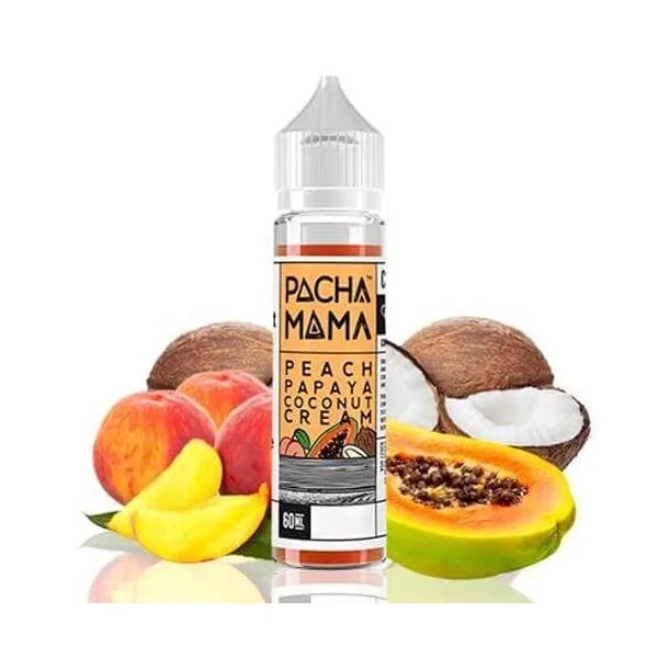 Pachamama Peach Papaya Coconut Cream 50ml 0 mg e-liquid shortfill