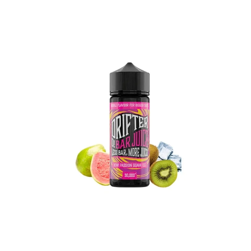 Juice Sauz Drifter Bar Kiwi Passion Guava Ice Nicotine E-liquid - Prefilled 120ml (6mg)