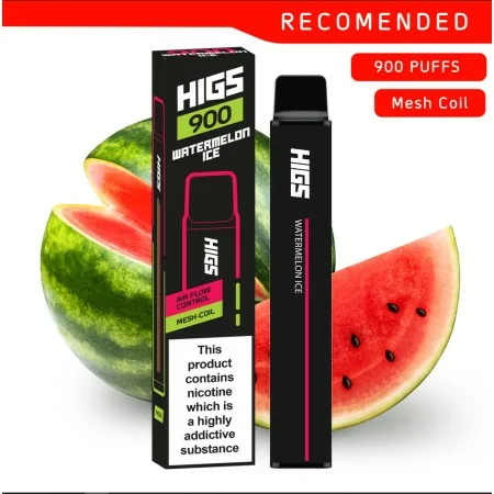 HIGS XL Watermelon Ice Mesh-Coil 20mg 900 Puffs Disposable Vape