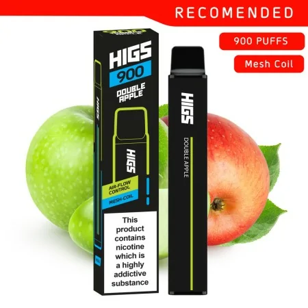 HIGS XL Double Apple Mesh-Coil 20mg 900 Puffs Disposable Vape