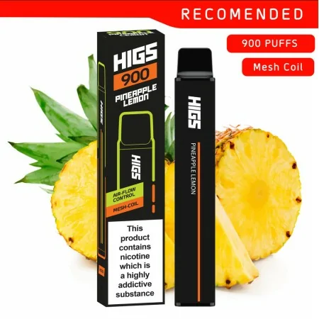 HIGS XL Pineapple Lemon Mesh-Coil 20mg 900 Puffs Disposable Vape