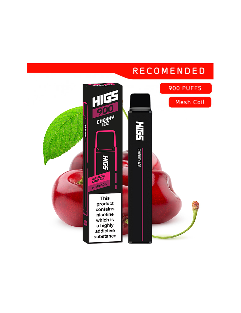 Higs Xl Cherry Ice Mesh Coil Disposable 900 Puffs 20mg