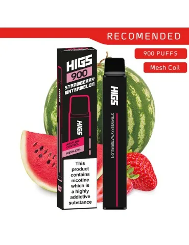 HIGS XL Strawberry Watermelon Mesh-Coil 20mg 900 Puffs Disposable Vape