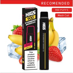 HIGS XL Strawberry Banana Ice Mesh-Coil 20mg 900 Puffs Disposable Vape