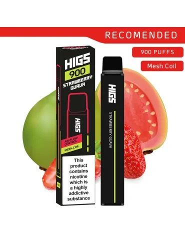 HIGS XL Strawberry Guava Mesh-Coil 20mg 900 Puffs Disposable Vape