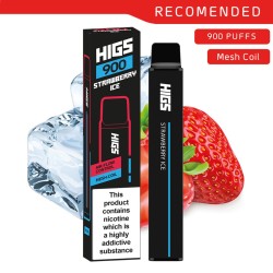 HIGS XL Strawberry Ice Mesh-Coil 20mg 900 Puffs Disposable Vape