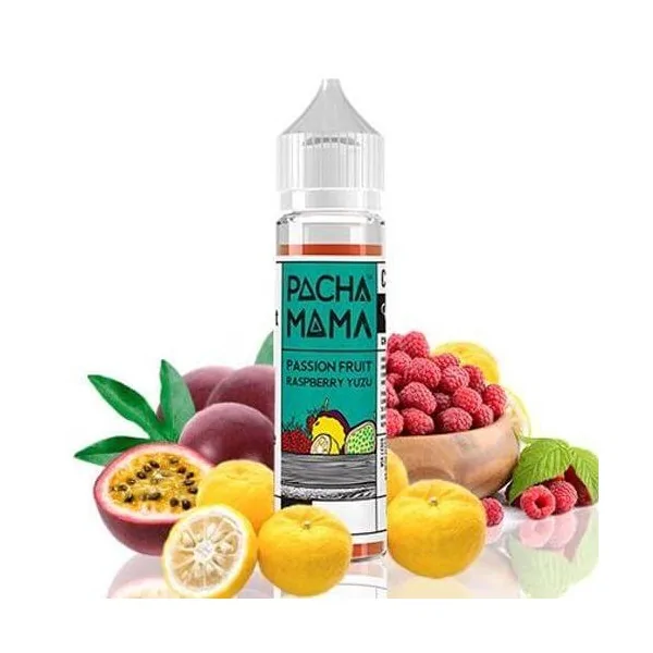 Pachamama Passion Fruit Raspberry Yuzu 50ml 0 mg e-liquid shortfill