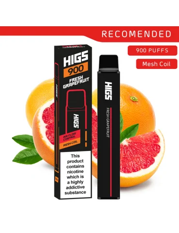 HIGS XL Fresh Grapefruit Mesh-Coil 20mg 900 Puffs Disposable Vape