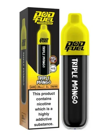 Pod Fuel Triple Mango 20mg 600puffs Mesh Disposable Vape