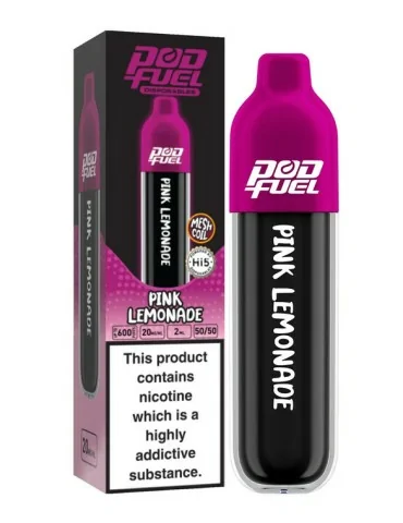 Pod Fuel Pink Lemonade 20mg 600puffs Mesh Disposable Vape