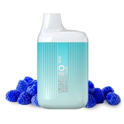 Micro Pod Disposable Vape Sour Blue Raspberry 20mg 600 Puff Mesh Coil