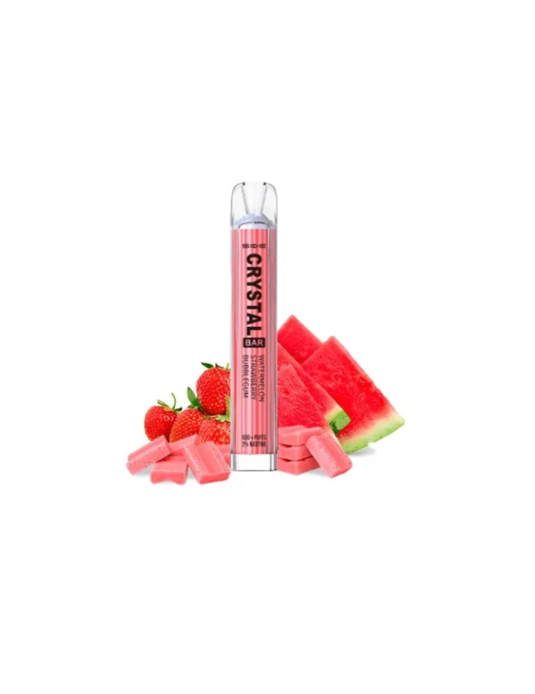 Crystal Bar Watermelon Strawberry Bubblegum Disposable Vape Mesh 20mg 600puffs