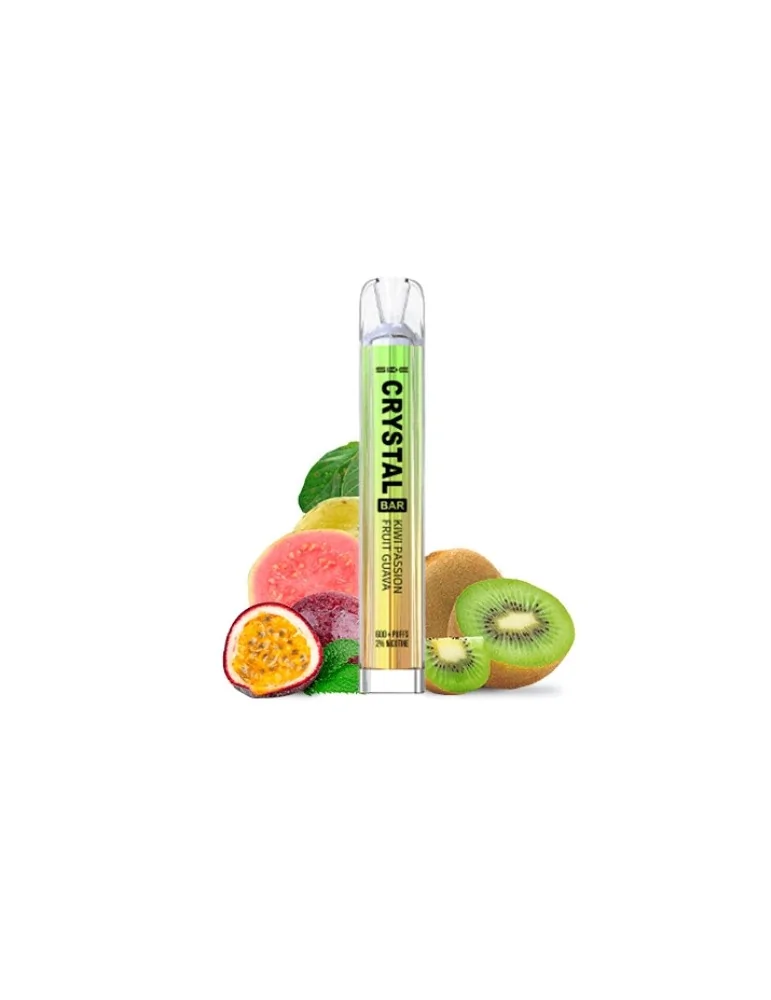 Crystal Bar Kiwi Passion Fruit Guava Disposable Vape Mesh 20mg 600puffs