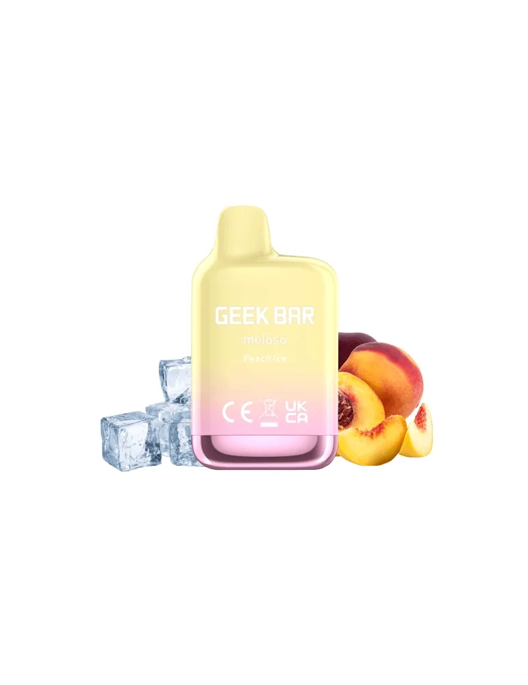 Geek Bar Meloso Mini Peach Ice Disposable Vape 20mg, Up to 600 Puffs