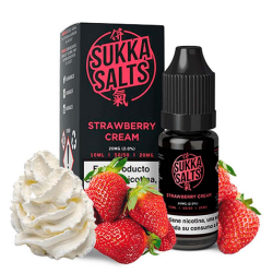 Sukka Black NicSalt Strawberry Cream E Liquid - Luscious Strawberry Bliss with Creamy Delight