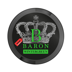 BARON Wintergreen 50mg Nicotine Pouches - A Brisk Blend of Mint and Tobacco