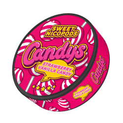 Candys Strawberry Vanilla Candy 46.9mg Nicotine Pouches - Sweet Strawberry and Creamy Vanilla Infusion