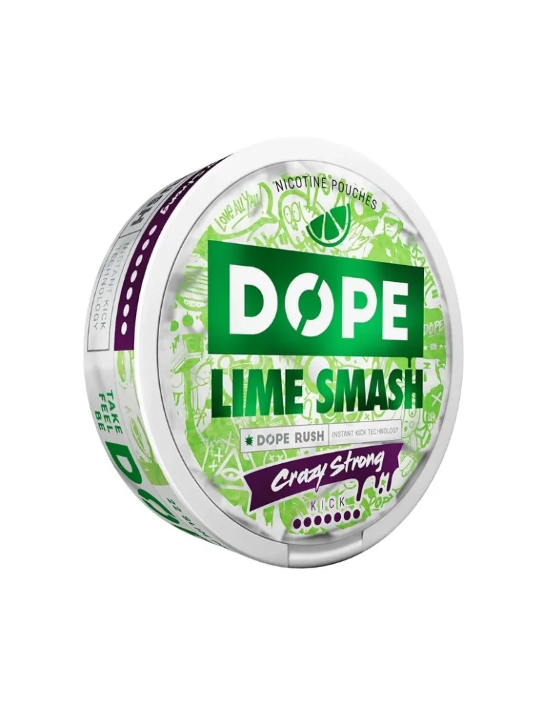 Introducing DOPE Lime Smash Crazy Strong Nicotine Pouches - 28.5mg