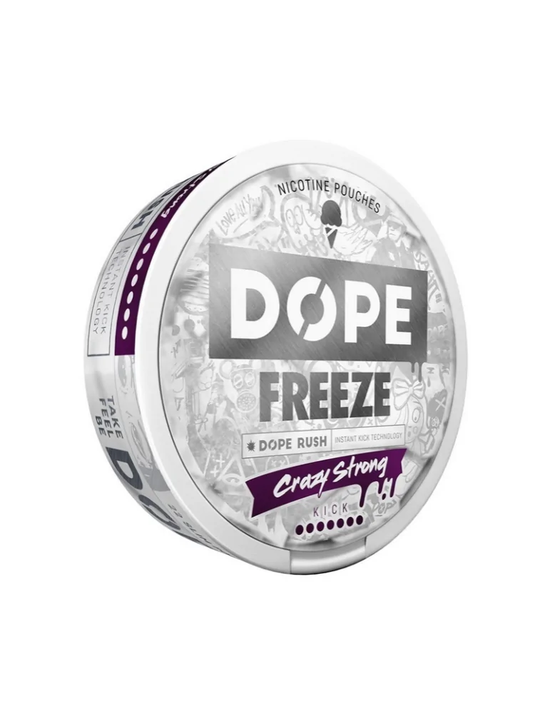 Introducing DOPE Freeze Crazy Strong Nicotine Pouches - 30mg