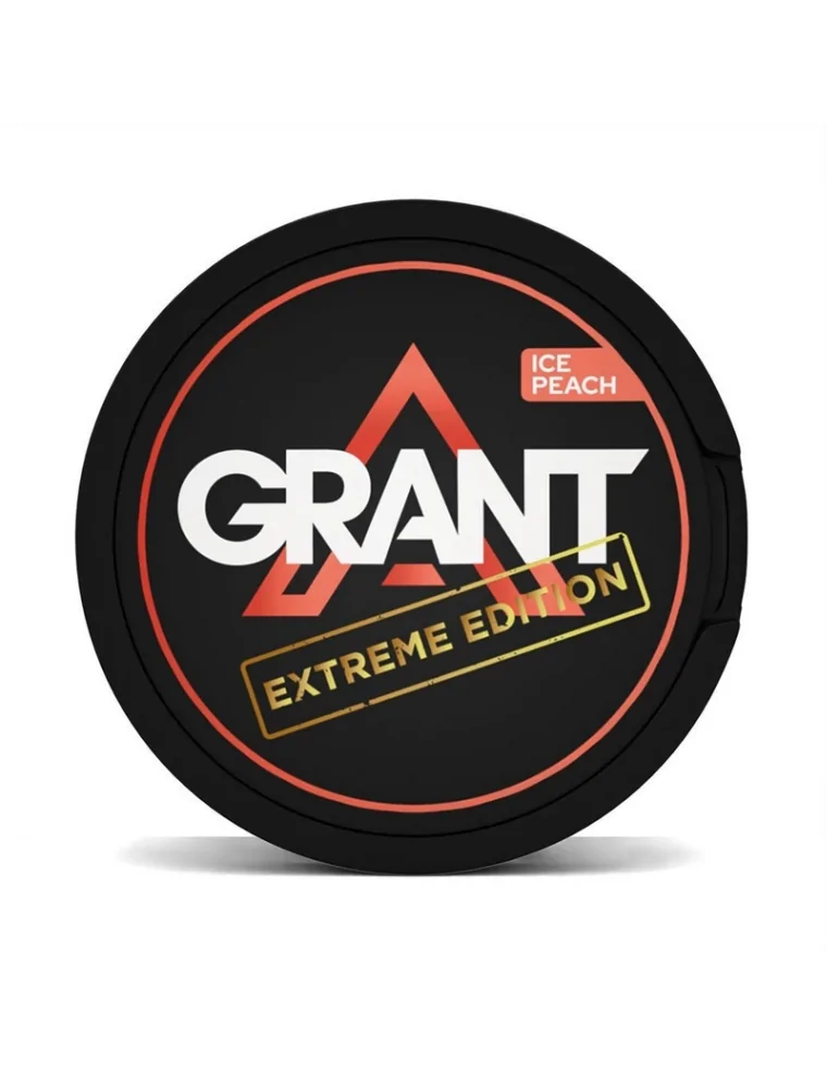 Snus GRANT Ice Peach Extreme Nicotine Pouches - Arctic Peach Intensity