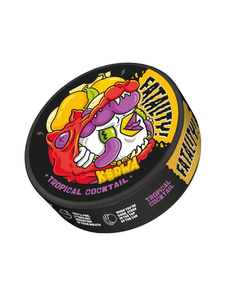 Snus KURWA Fatality Tropical Cocktail Nicotine Pouches - A Taste of the Tropics in Every Pouch