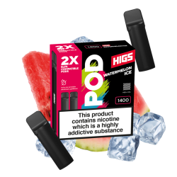 HIGS VAPE POD CARTRIDGE - Watermelon Ice 20mg, 1400 Puffs, 2pcs, 4ml