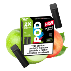 HIGS VAPE POD CARTRIDGE - Double Apple 20mg, 1400 Puffs, 2pcs, 4ml