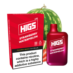 Savor the Fusion: HIGS LITE Strawberry Watermelon Mesh-Coil Disposable Vape