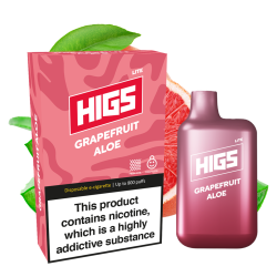 HIGS LITE Grapefruit Aloe Mesh-Coil Disposable Vape - Citrus Infusion with Soothing Aloe