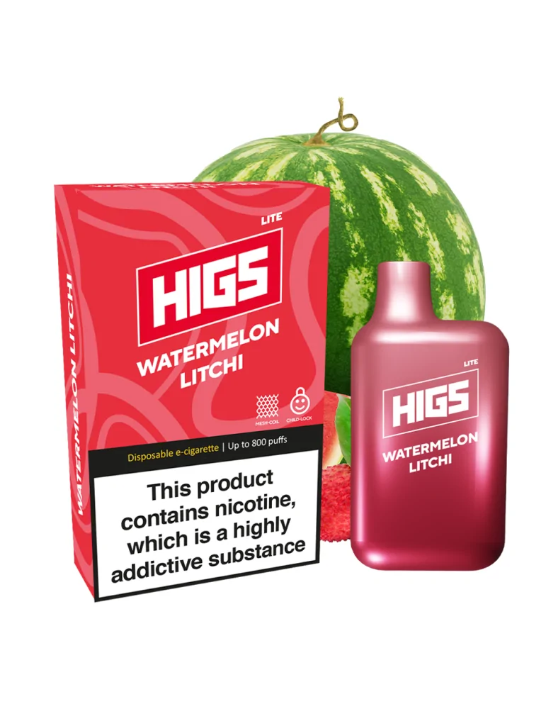 HIGS LITE Watermelon Litchi Mesh-Coil Disposable Vape - Juicy Fusion Bliss